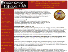 Tablet Screenshot of cedargrovecheese.com